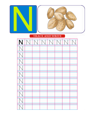 Capital Letter N Sheet