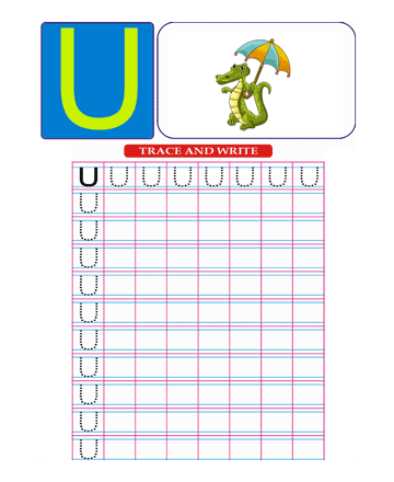 Capital Letter U Sheet