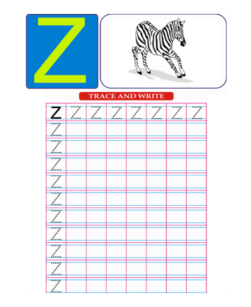 Capital Letter Z Sheet