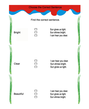 Correct Sentences 11 Sheet