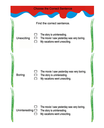 Correct Sentences 27 Sheet