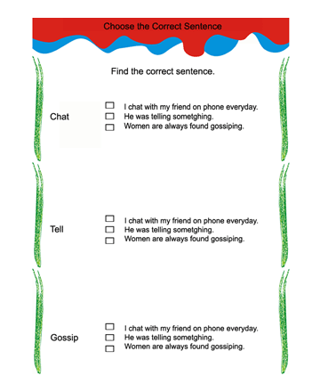 Correct Sentences 34 Sheet