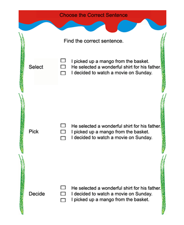 Correct Sentences 38 Sheet