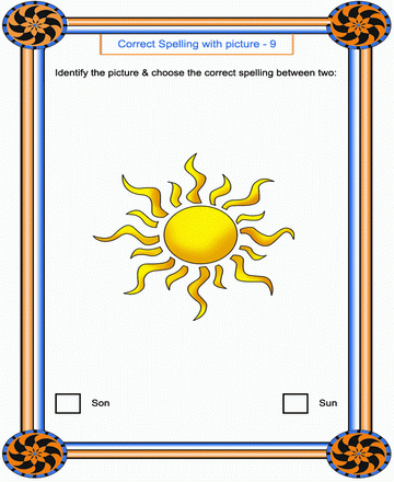 Correct Spelling 9 Sheet