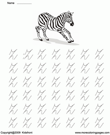 Cursive Letter With Picture Z Sheet