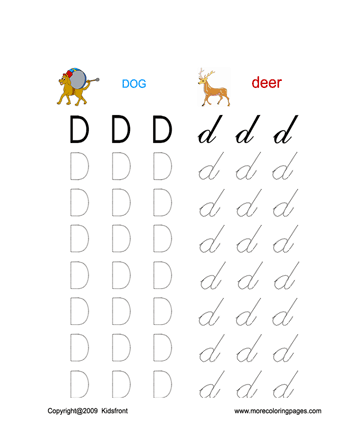 Letter D Worksheet Sheet