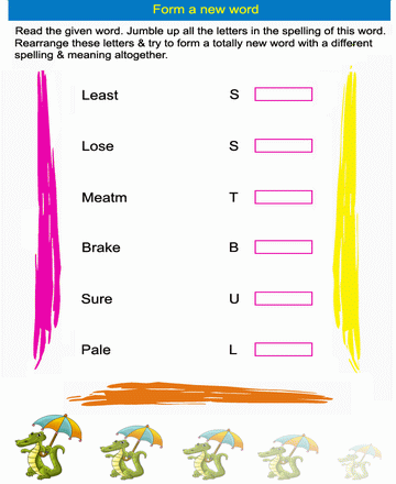 Forming Word 8 Sheet