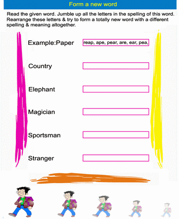 Forming Words 1 Sheet