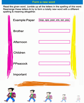 Forming Words 11 Sheet