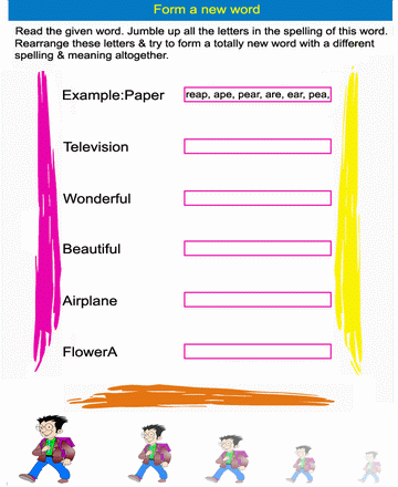 Forming Words 2 Sheet