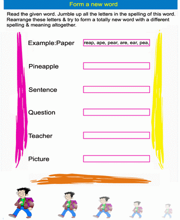 Forming Words 3 Sheet