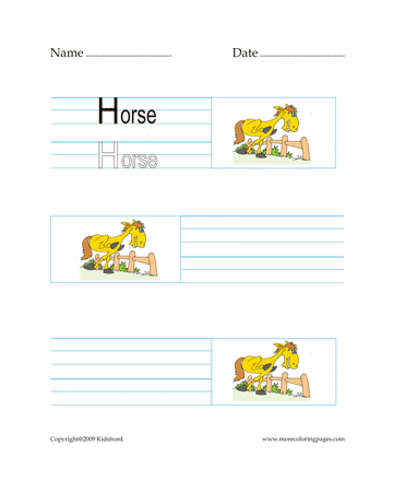 Horse Word Worksheet Sheet