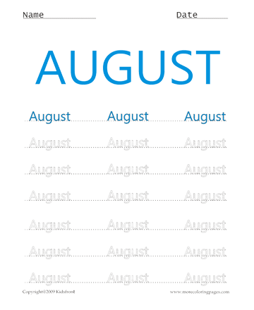 Join The Dots August Sheet