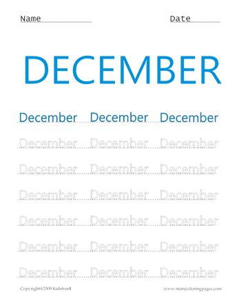 Join The Dots December Sheet