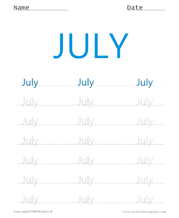 Join The Dots July Sheet