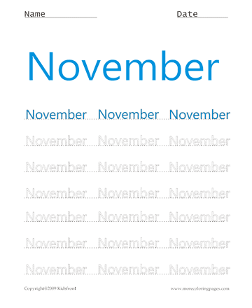 Join The Dots November Sheet