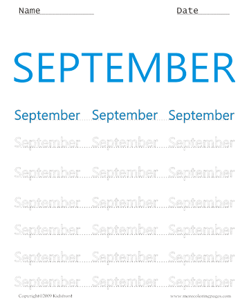 Join The Dots September Sheet