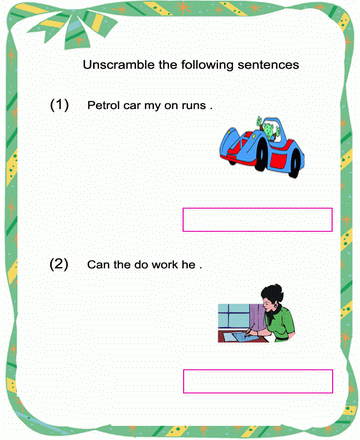 Jumbled Sentence 46 Sheet