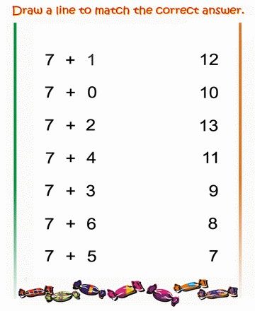 Matching Number 21 Sheet