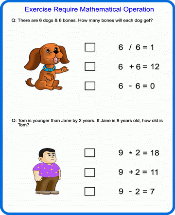 Mathematical Operation 12 Sheet