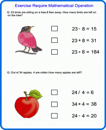 Mathematical Operation 21 Sheet