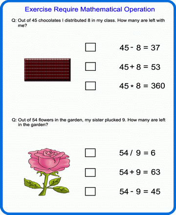 Mathematical Operation 26 Sheet