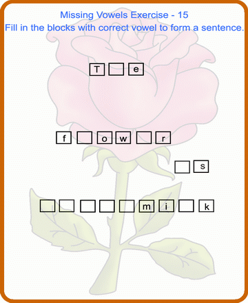 Missing Vowels 15 Sheet