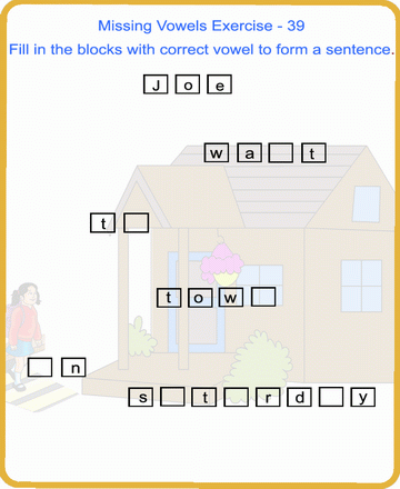 Missing Vowels 39 Sheet