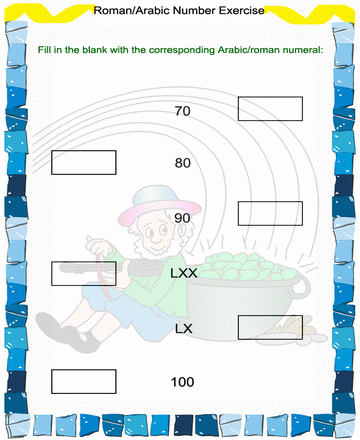 Roman Numbers 27 Sheet