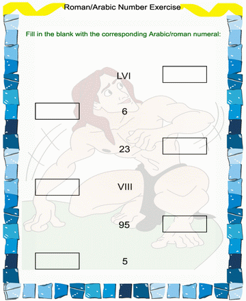 Roman Numbers 3 Sheet