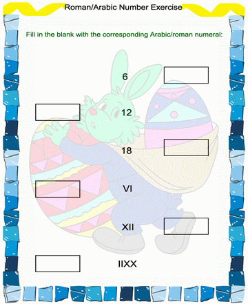 Roman Numbers 33 Sheet