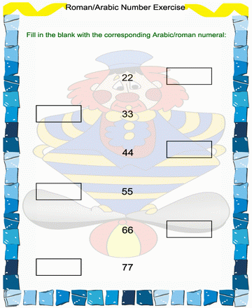 Roman Numbers 35 Sheet