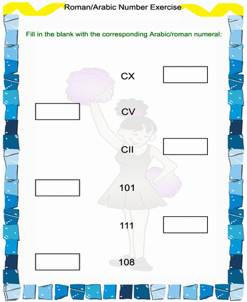 Roman Numbers 37 Sheet