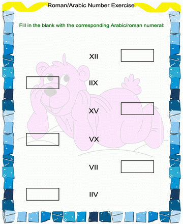 Roman Numbers 43 Sheet