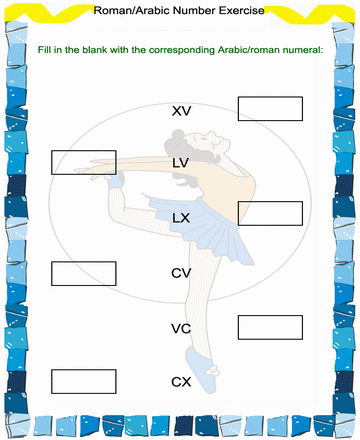 Roman Numbers 47 Sheet