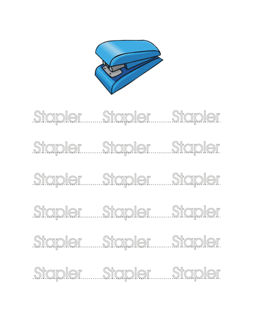 Stapler Word Worksheet Sheet