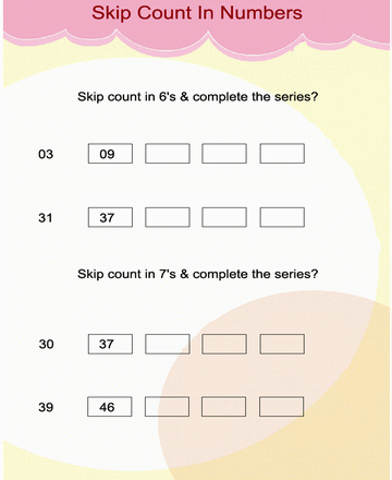 Skip Numbers 46 Sheet