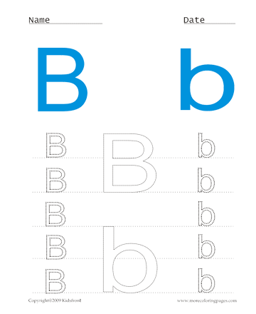 Small And Capital Letter B Sheet