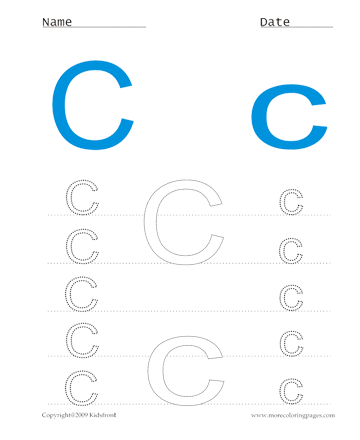 Small And Capital Letter C Sheet