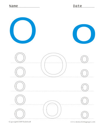 Small And Capital Letter O Sheet