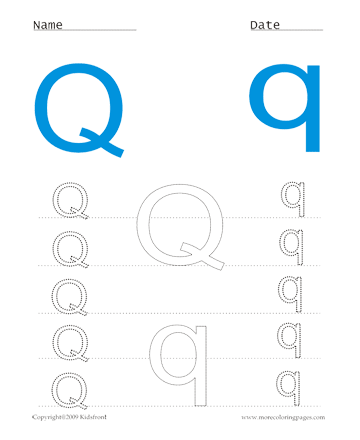 Small And Capital Letter Q Sheet
