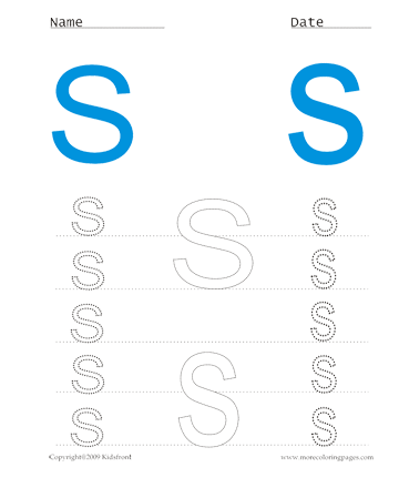 Small And Capital Letter S Sheet