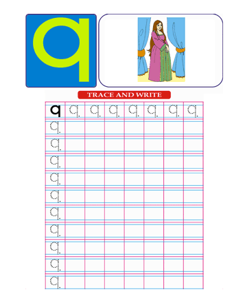 Small Letter Q Sheet