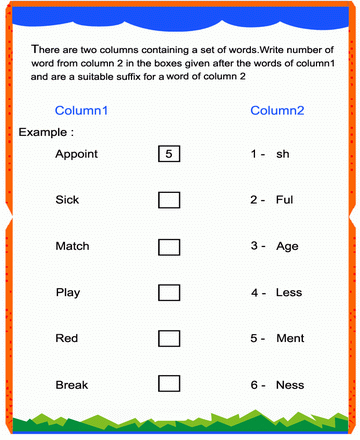 Suffix 25 Sheet