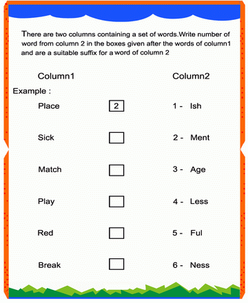 Suffix 5 Sheet