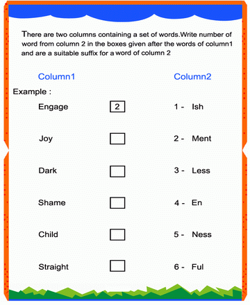 Suffix 9 Sheet