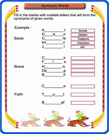 Synonyms 13 Sheet