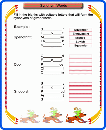 Synonyms 24 Sheet