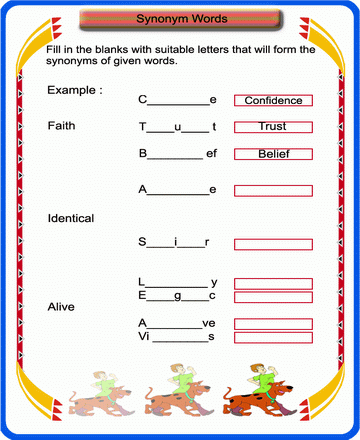 Synonyms 27 Sheet