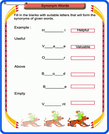 Synonyms 28 Sheet